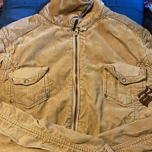 Y2K Womens Tan Corduroy Jacket Roca Wear